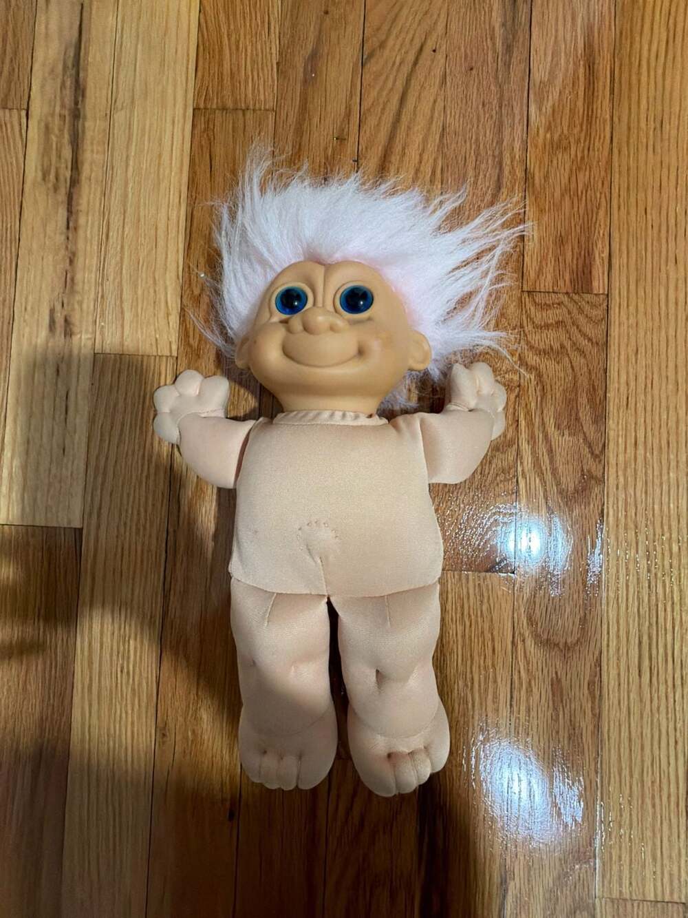 Vintage Russ Berrie Plush Soft Body Troll Doll with Pink Hair Item 2321